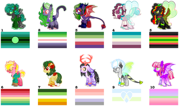 Arospec flag themed ponies