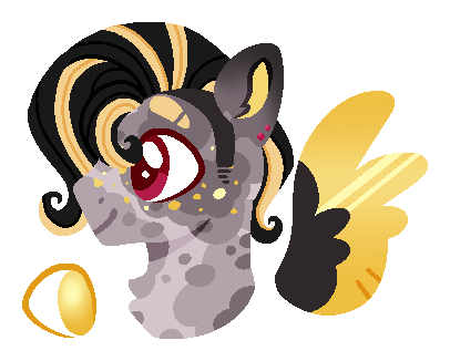 Black / grey / gold pegasus