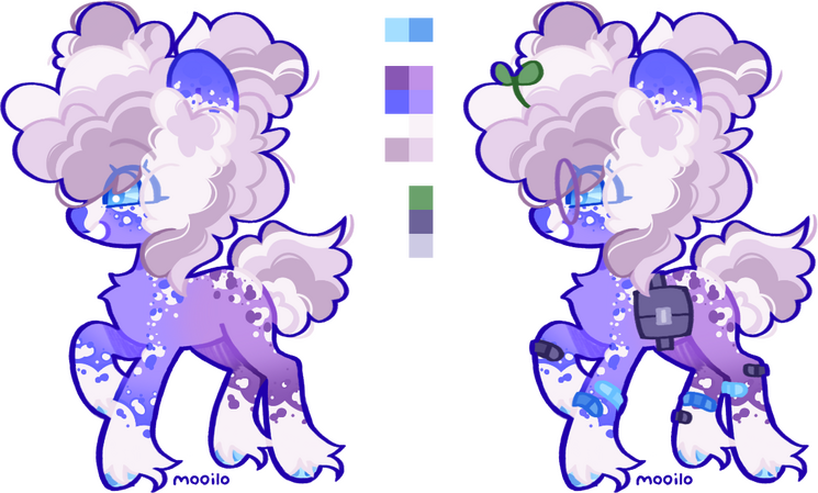 Purple &amp; pink split-tone earth pony
