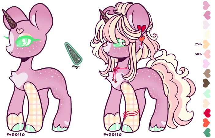 Pinks & creams cherry-picnic unicorn