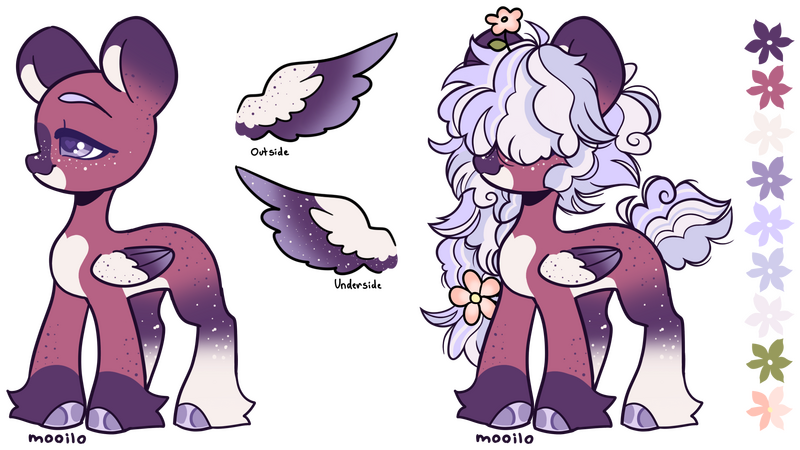 Purples & pinks fluffy pegasus
